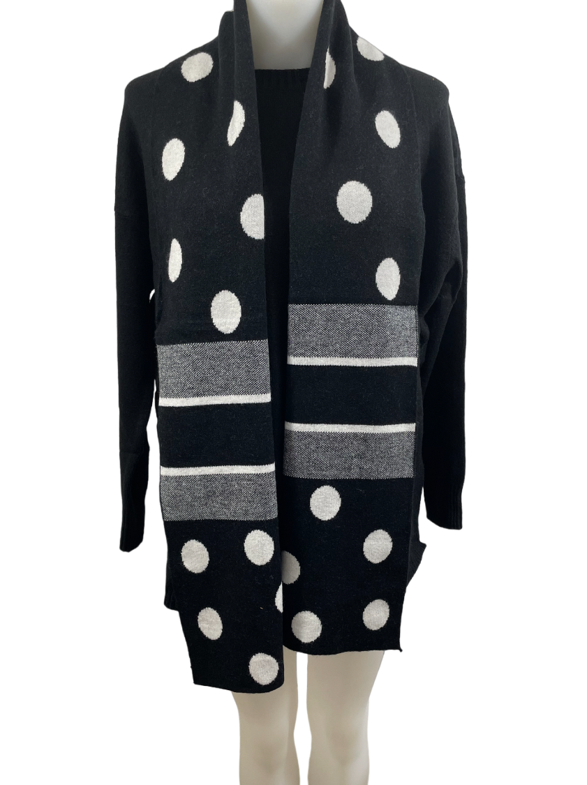 Upload image to gallery, Ens. Oversized top and woven polka dot scarf in super soft knit