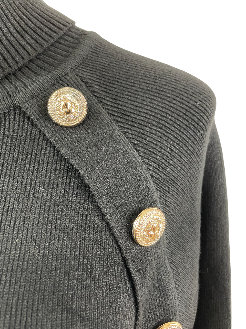 Charger l&#39;image dans la galerie, Robe en tricot avec boutons dorés + ceinture
