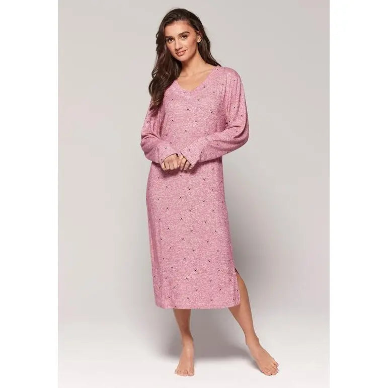 Reindeer print long nightgown