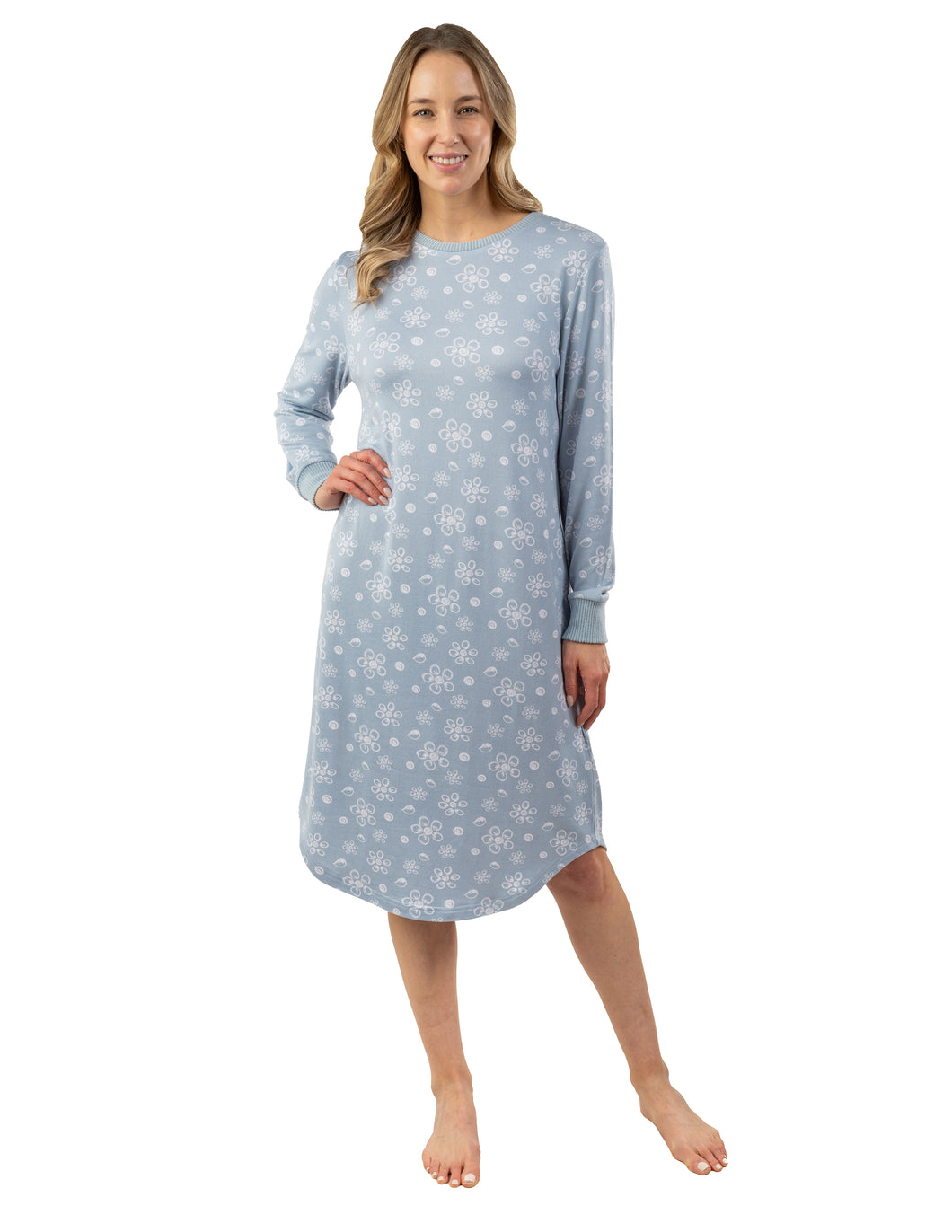 Winter sky print nightgown