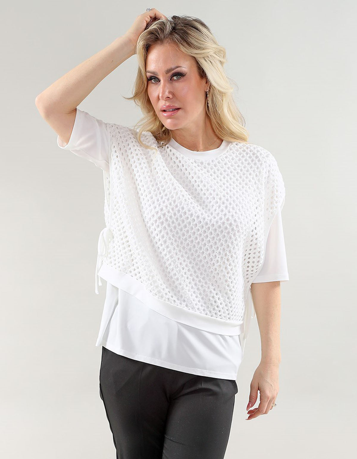 Load image in gallery, 2 Piece Effect Crochet Top - Michael Tyler
