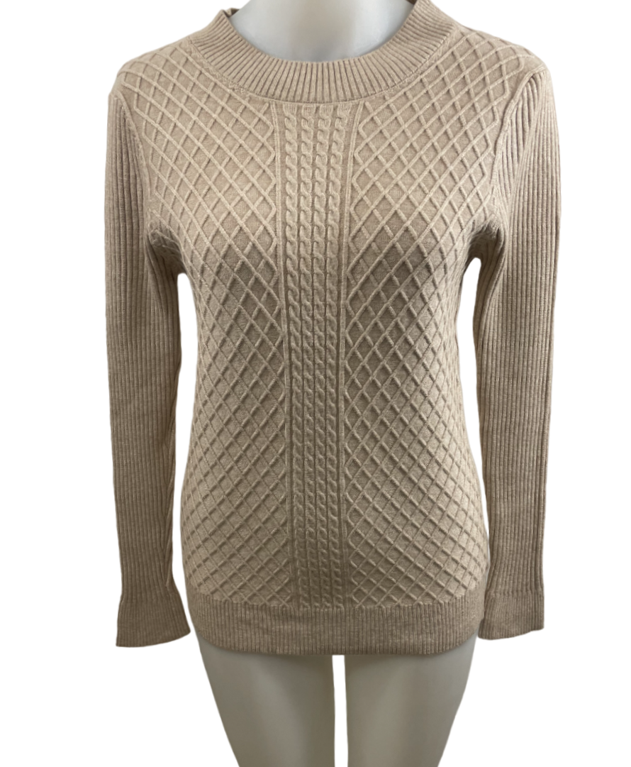 Plain sweater in textured stretch knit