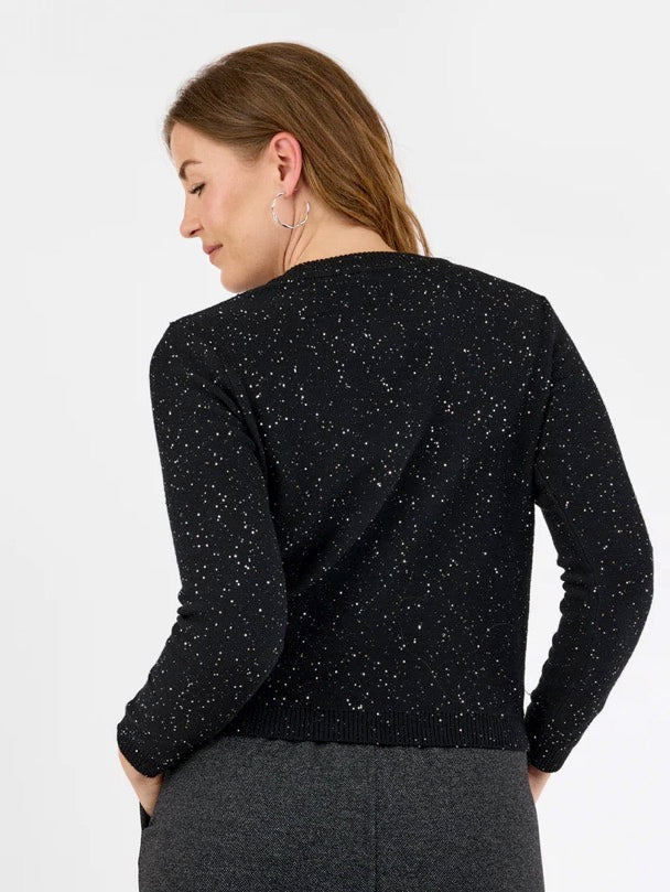 Load image in gallery, Buttoned cardigan with glitter touch - Brandtex
