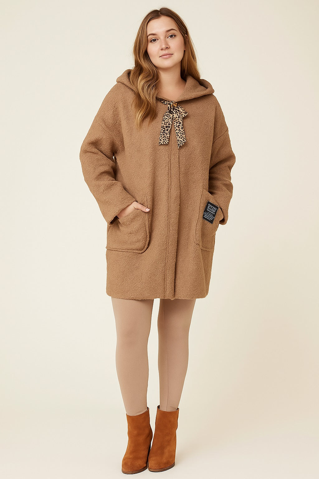 Upload image to gallery, Lightweight Curly Hooded Coat
