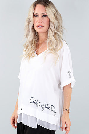 Top V scripts with lurex voile finish - Michael Tyler