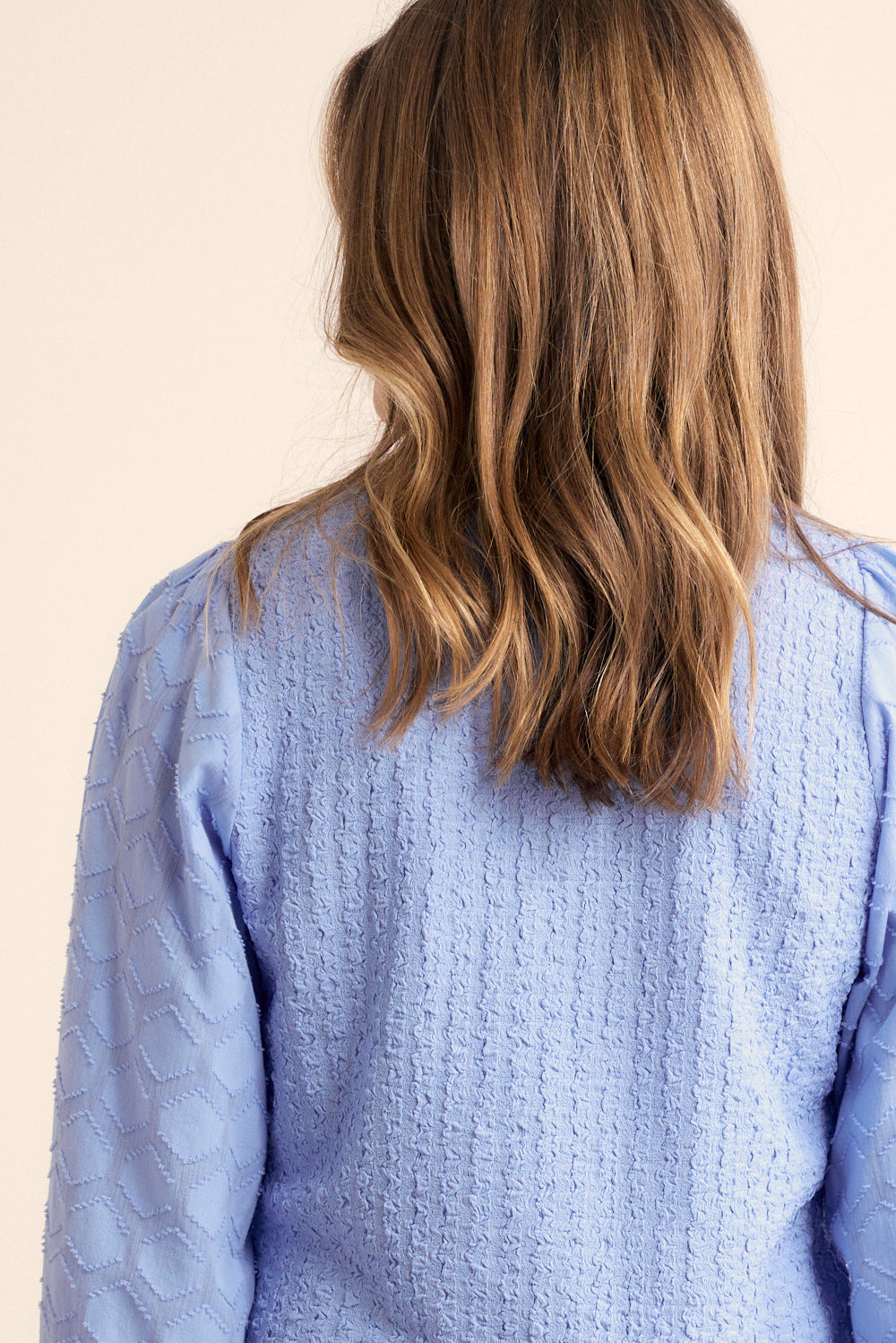 Upload image to gallery, Textured Tight Puff Long Sleeve Top - Tramontana

