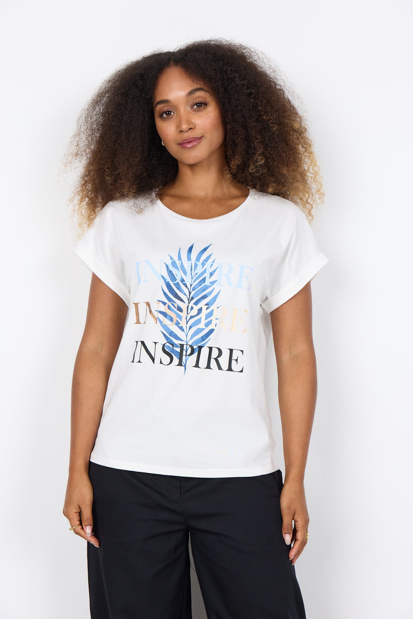 Charger l'image dans la galerie, T-shirt en coton imprimé Inspire
