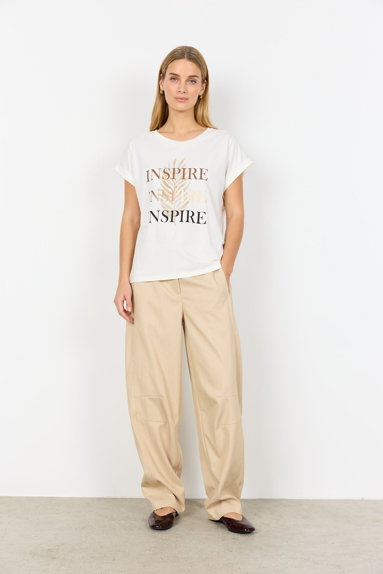 Charger l'image dans la galerie, T-shirt en coton imprimé Inspire
