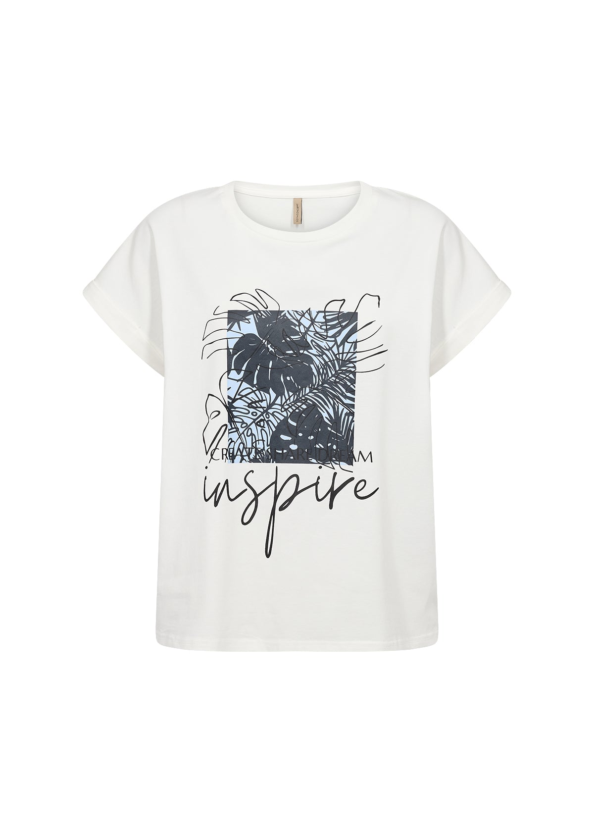 Charger l'image dans la galerie, T-shirt Inspire en coton imprimé feuillage

