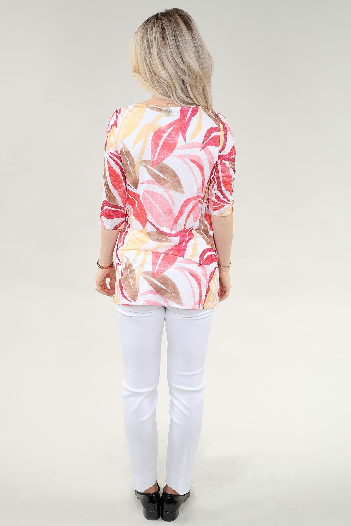 Upload image to gallery, Foliage burnout tunic top - Michael Tyler
