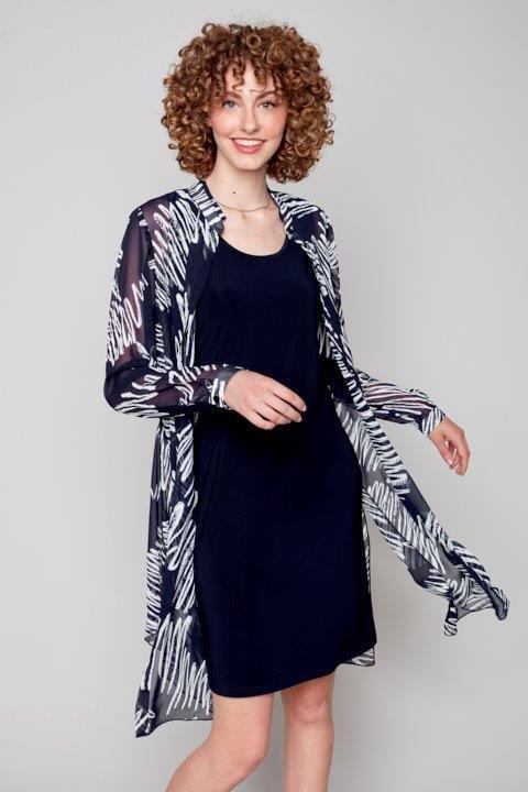 Long blouse and plain dress set promo