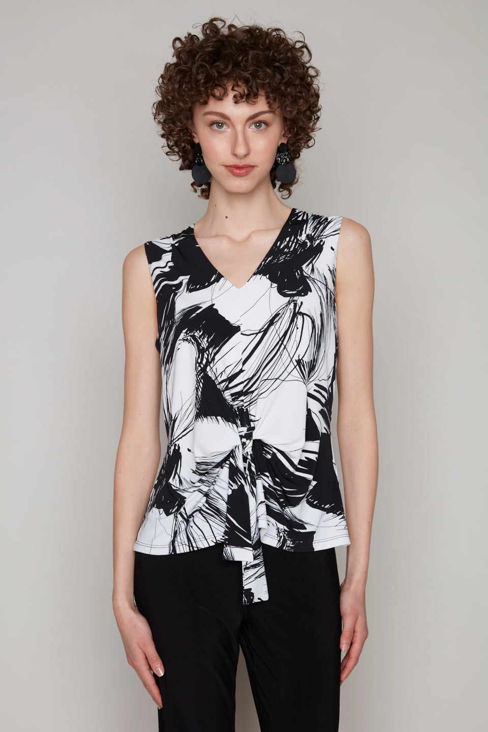 Haut floral sans manches à torsade - Compli K