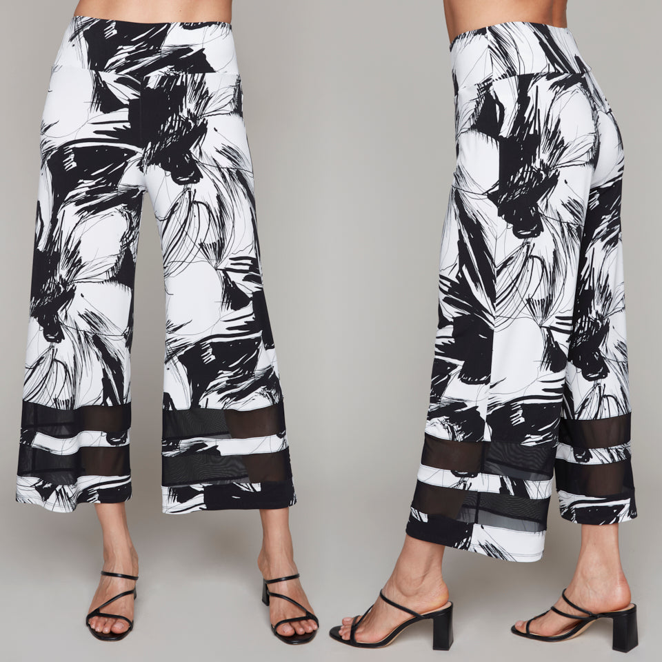 Capri pants with mesh stripes - Compli K