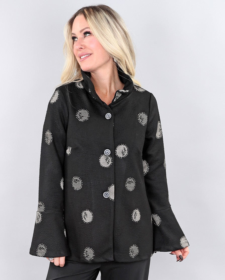 Jacket with malleable collar and flared sleeves - Michael Tyler