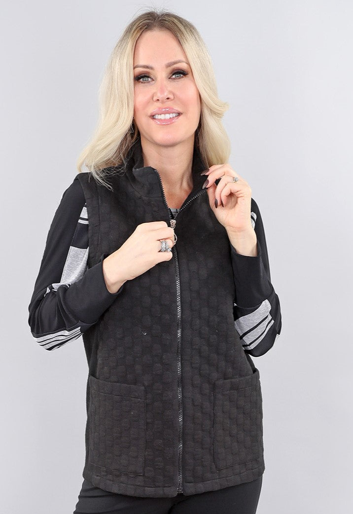 Upload image to gallery, Quilted Mesh Zippered Vest - Michael Tyler
