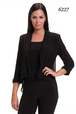 Plain bolero with cloth insert