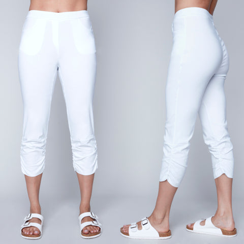 All-round capri pants with pleated hem - Carré Noir