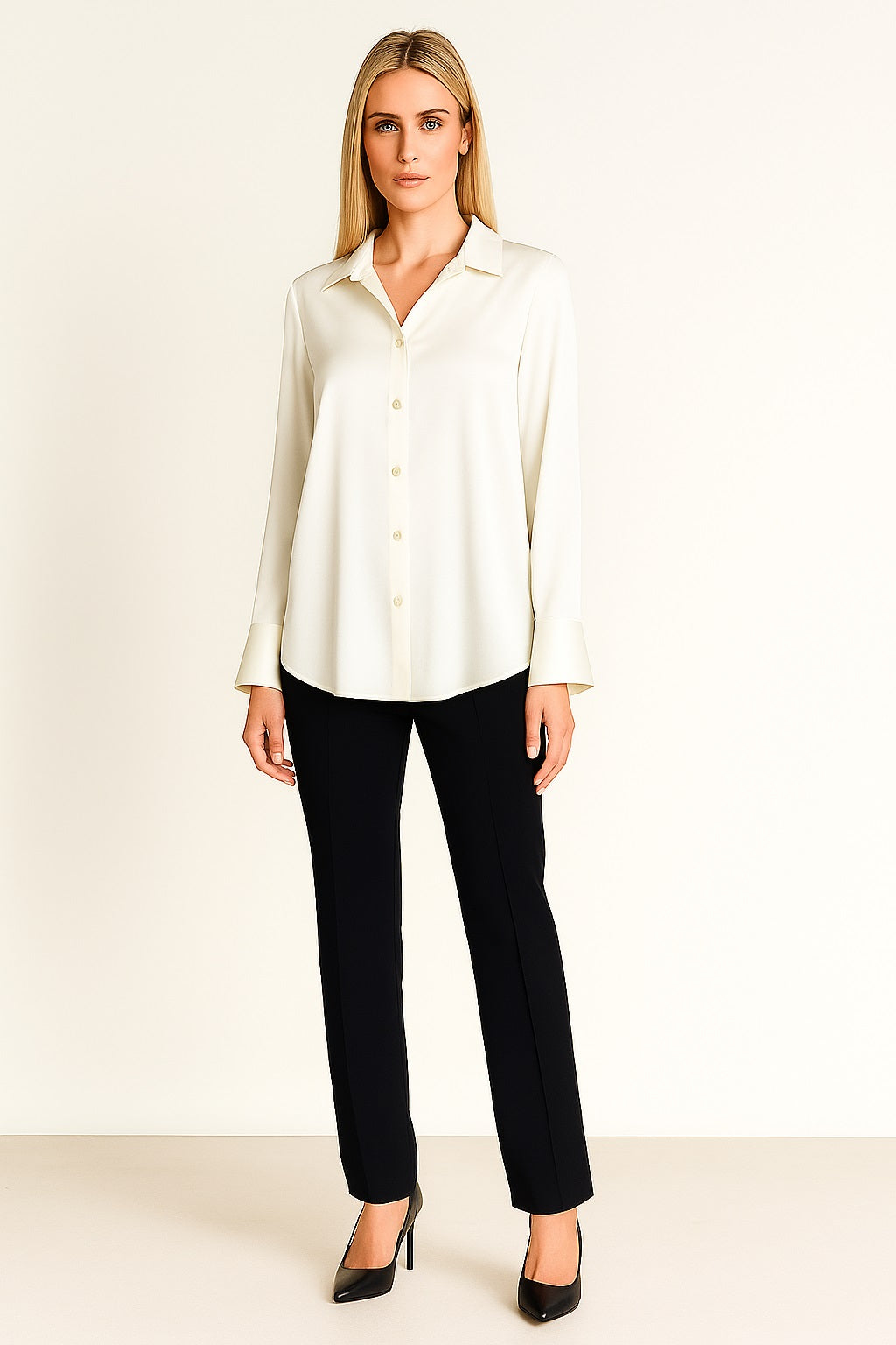Upload image to gallery, Silky blouse with wide sleeves
