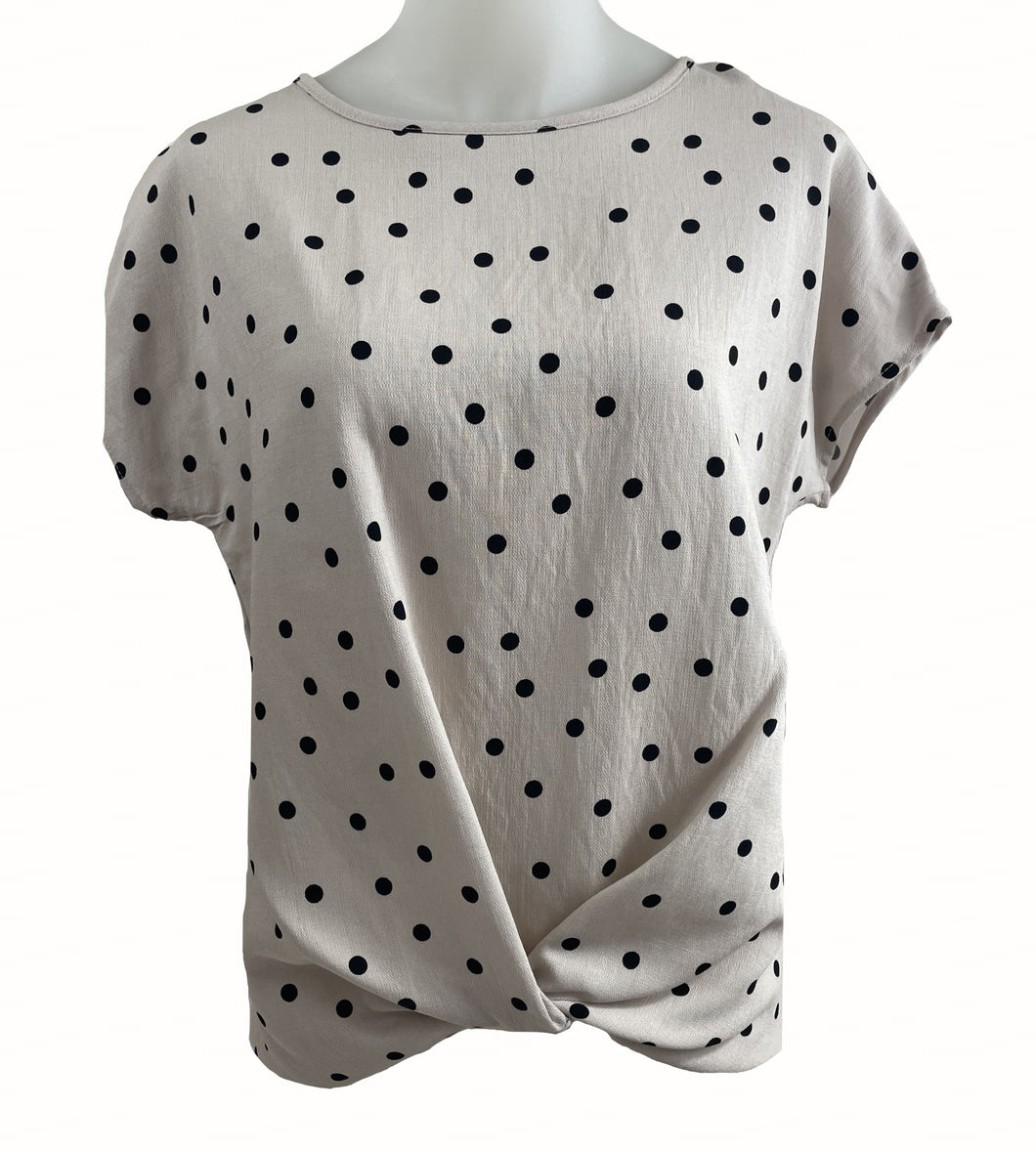 Textured polka-dot Top