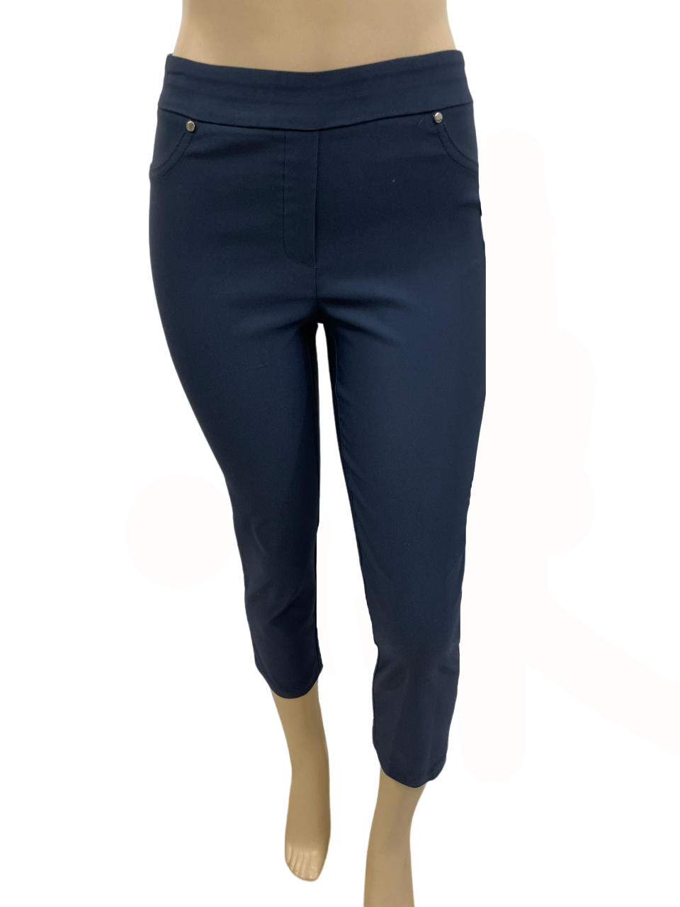 Charger l'image dans la galerie, Pantalon capri avec fausses poches cloutées
