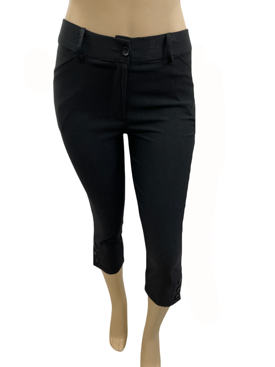 Upload image to gallery, Capri pants with pockets and side buttons
