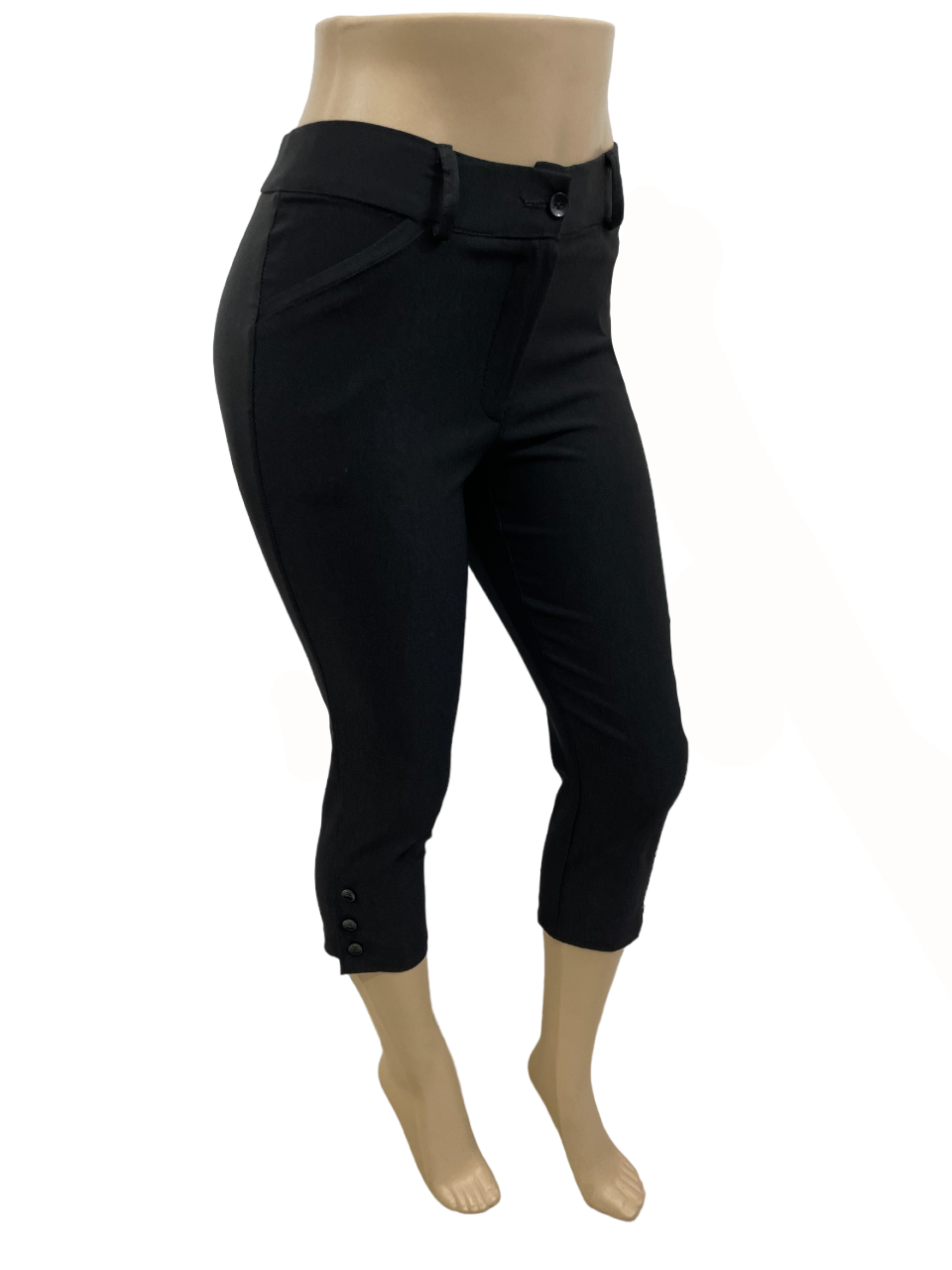 Upload image to gallery, Capri pants with pockets and side buttons
