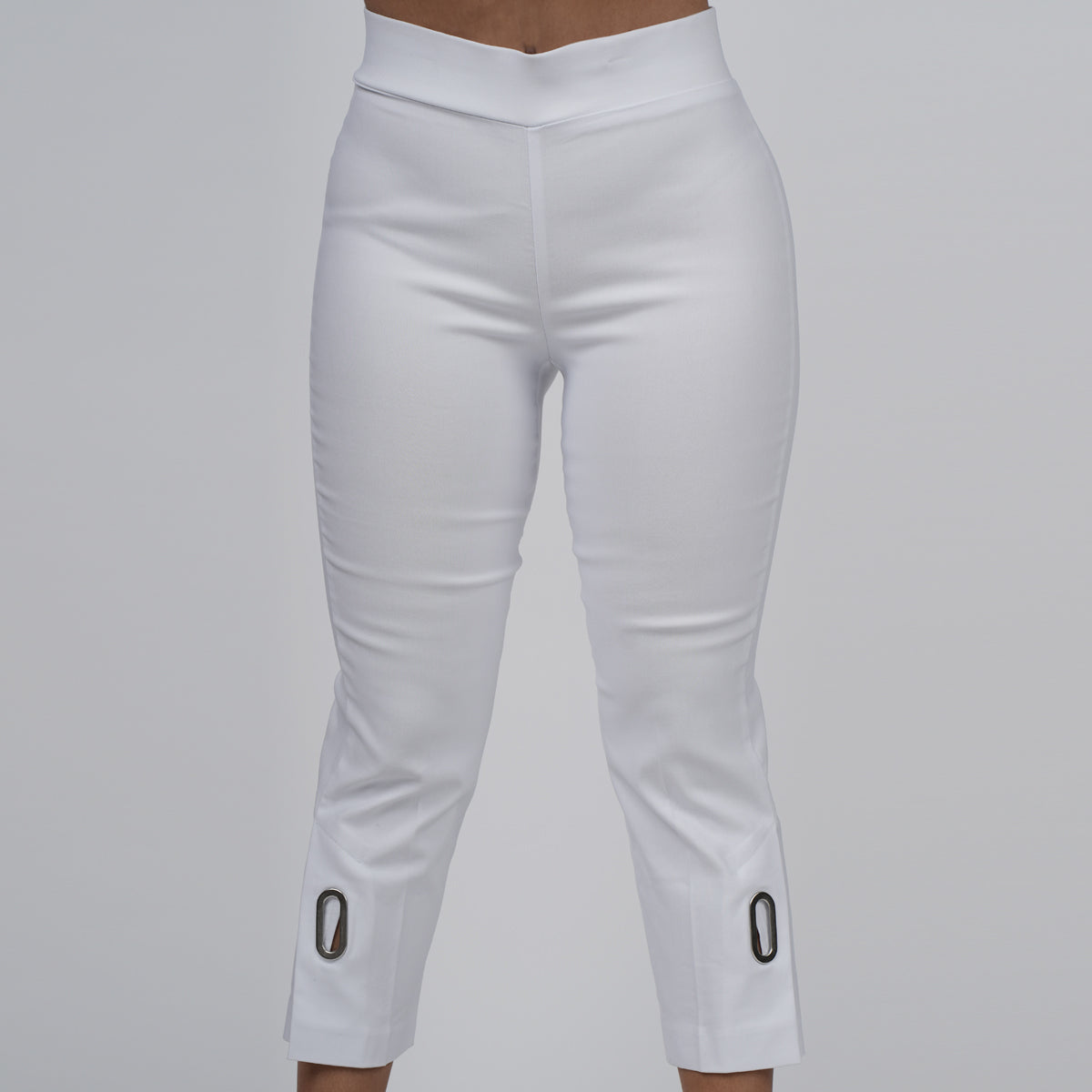 Charger l'image dans la galerie, Pantalon capri avec fente et anneau latéral
