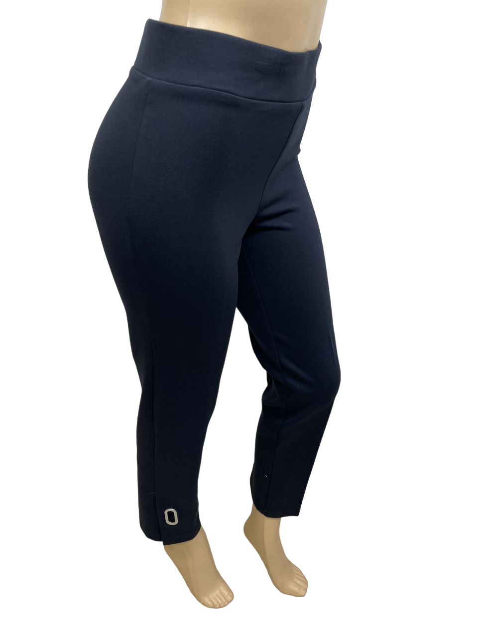 Upload image to gallery, Straight pull-on pants with side slit/ring

