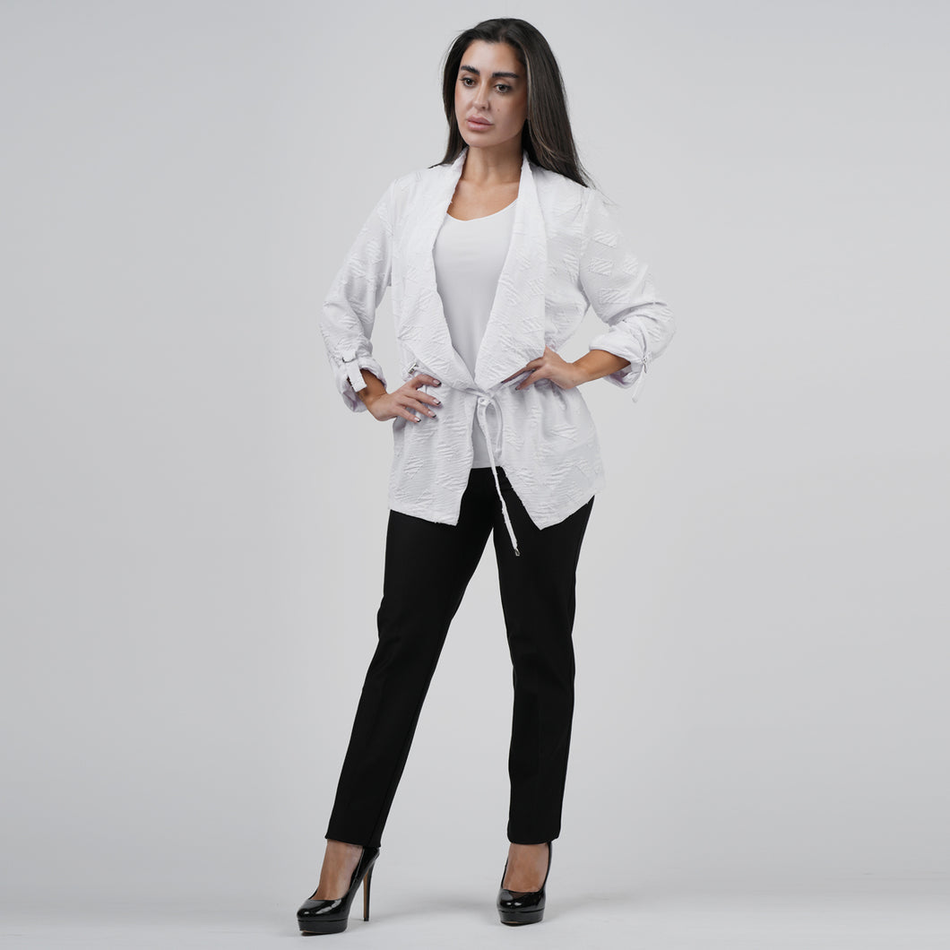 Fitted textured cardigan
