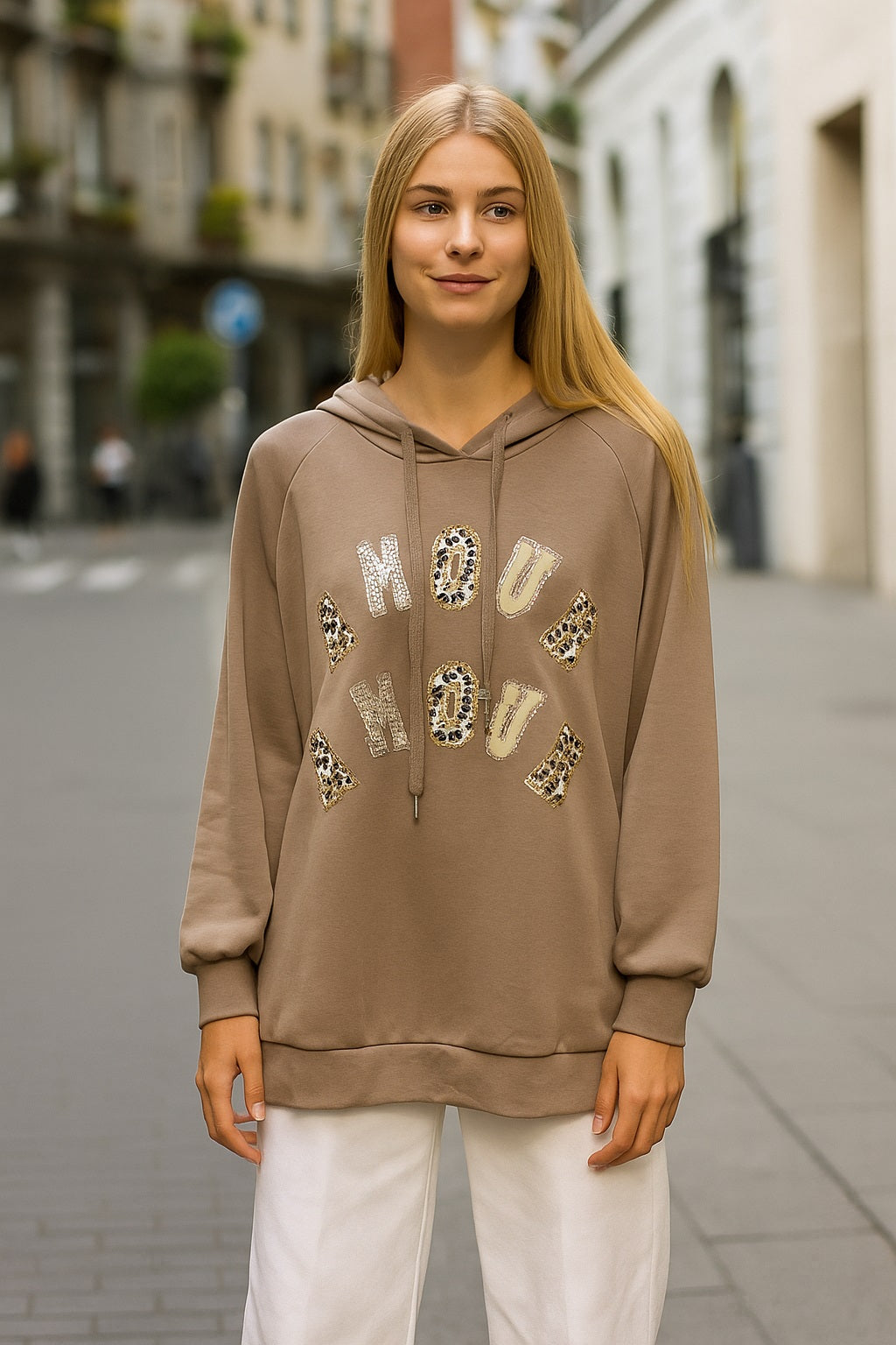 Upload image to gallery, Studded/rhinestone Love Hoodie
