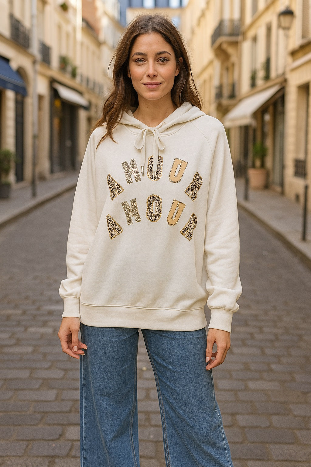 Upload image to gallery, Studded/rhinestone Love Hoodie
