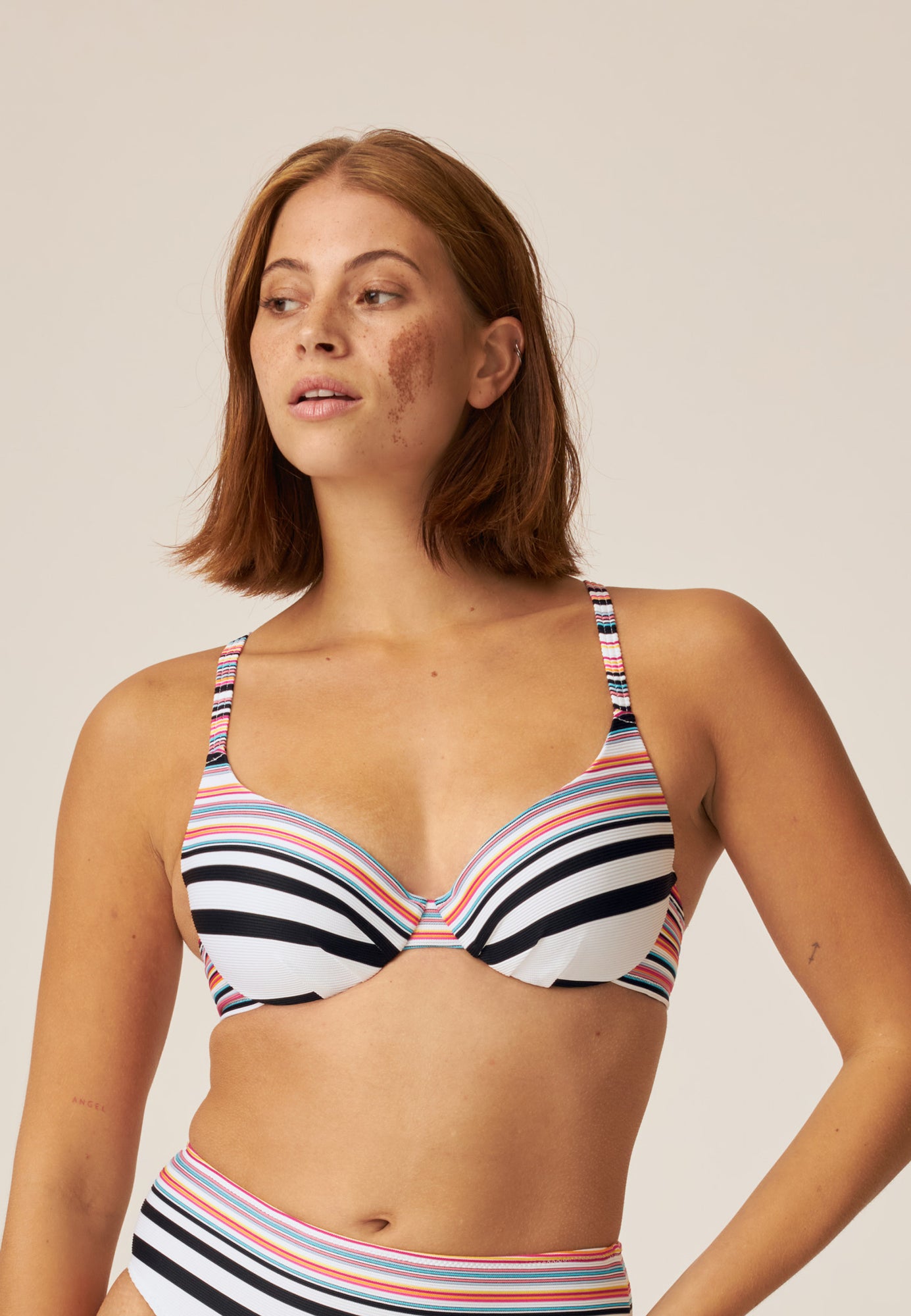 Charger l'image dans la galerie, Ensemble maillot bikini coussiné à rayures - Naturana
