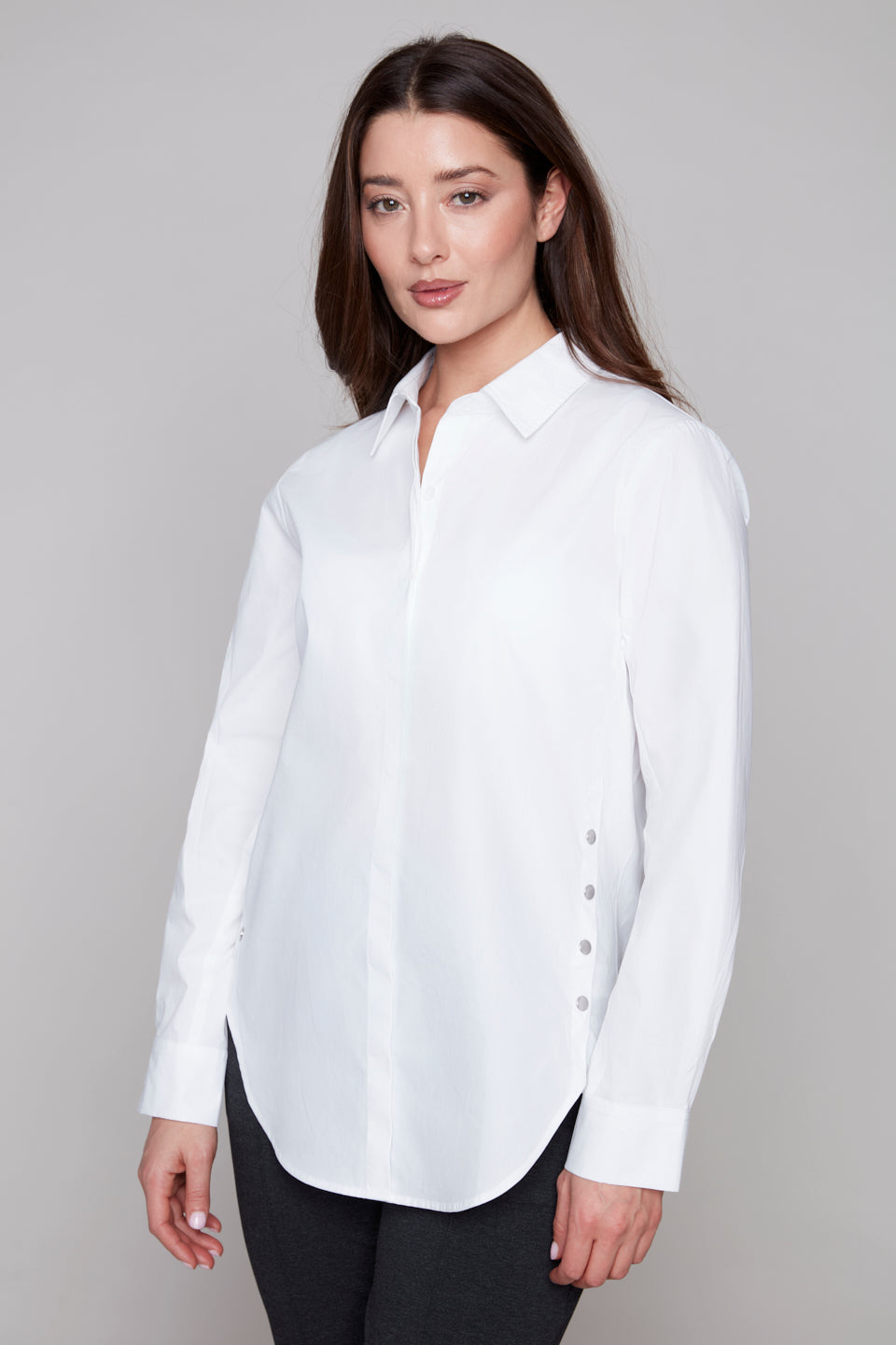 Blouse with snap buttons - Carré Noir