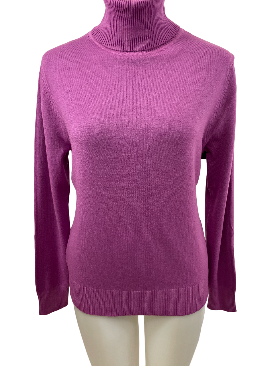 Plain Top with fine knit turtleneck