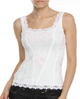 Upload image to gallery, Textured lace-finished corset camisole
