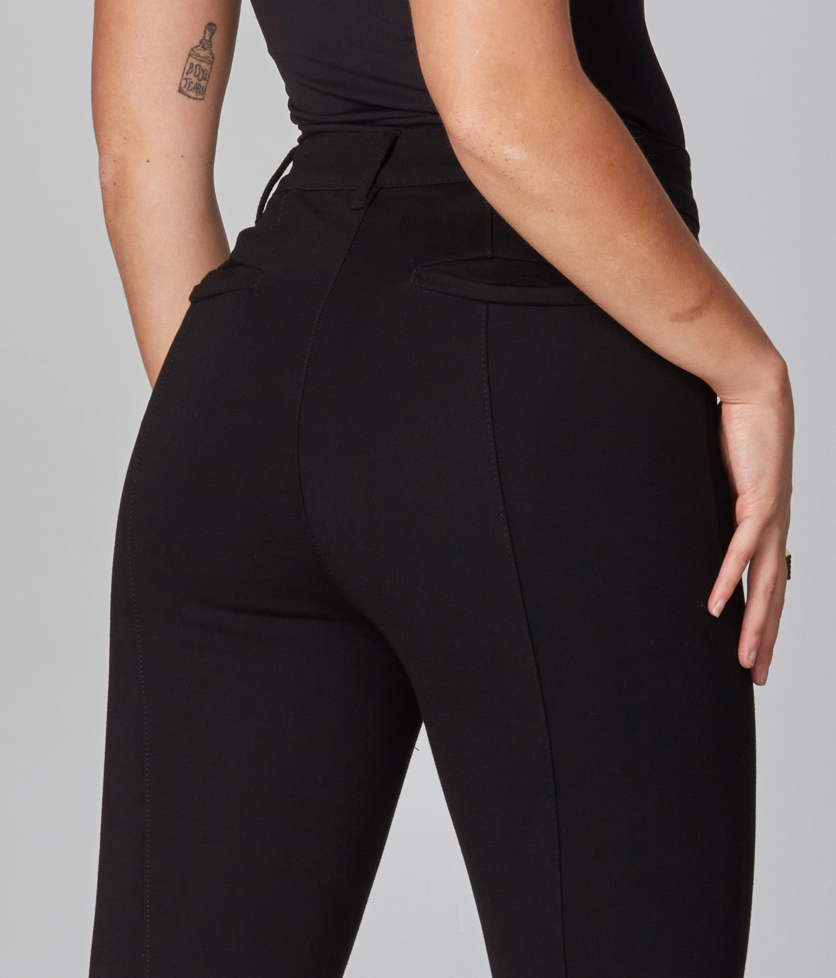 Upload image to gallery, Azure Ponte flared pants with topstitching - Lola Jeans
