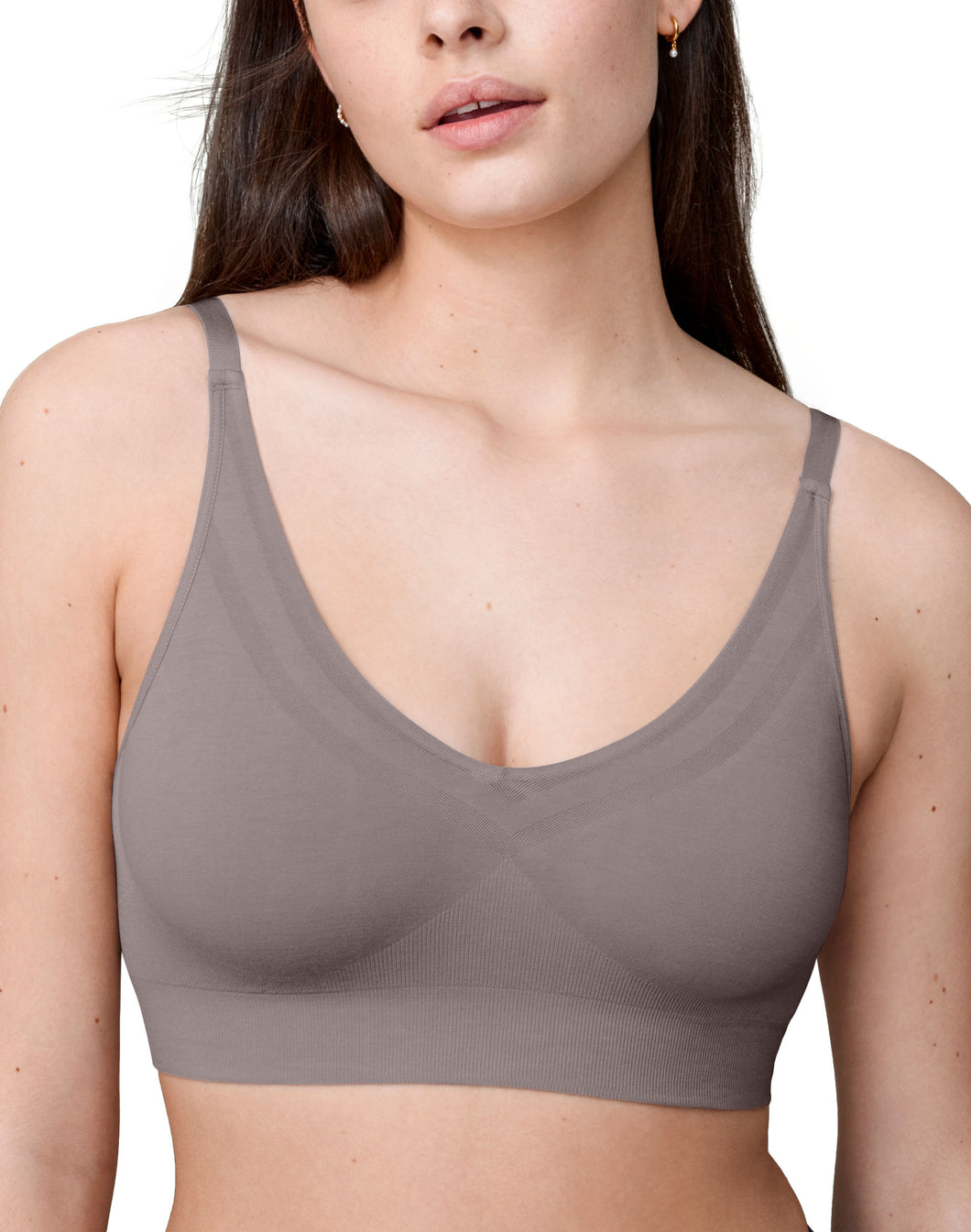 EcoPure V-neck seamless underwired bra
