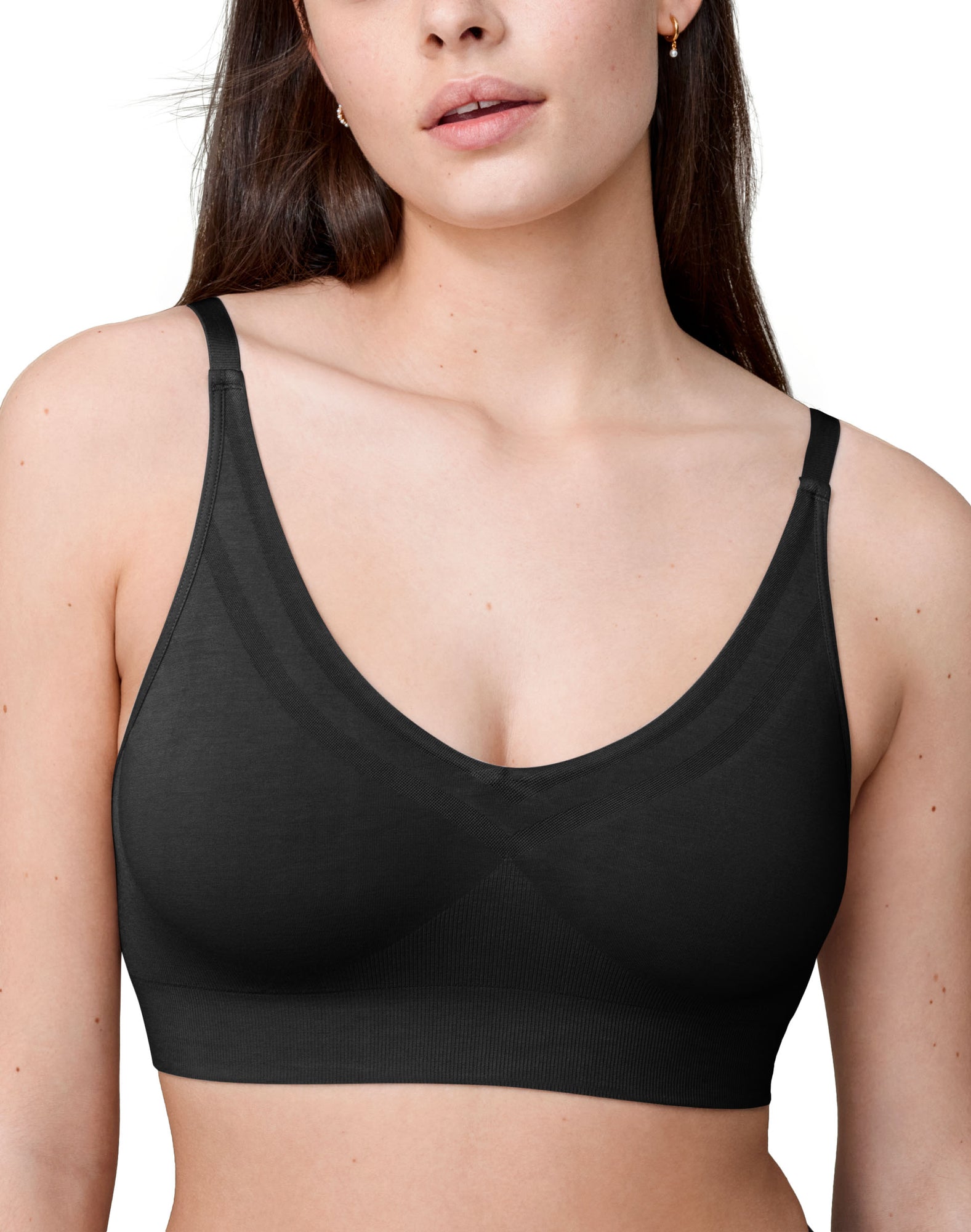 Upload image to gallery, EcoPure V-neck seamless underwired bra
