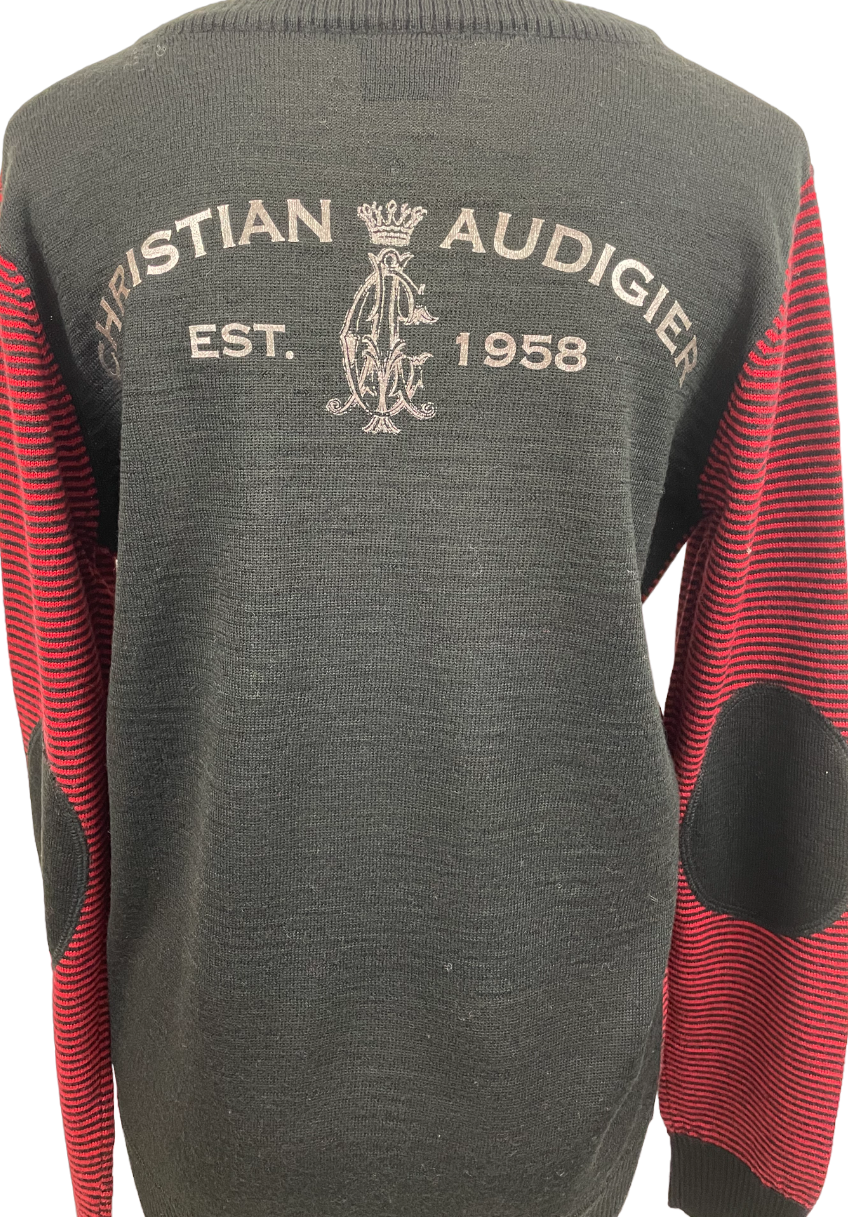 Charger l'image dans la galerie, Chandail rayé deux tons - signé Christian Audigier
