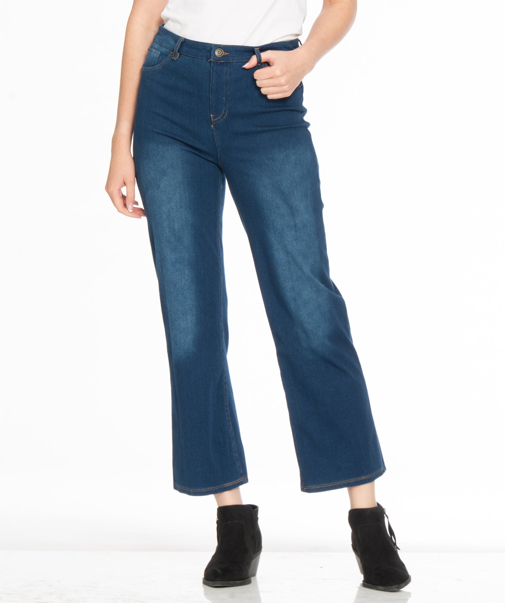 Charger l'image dans la galerie, Pantalon droit au look en denim
