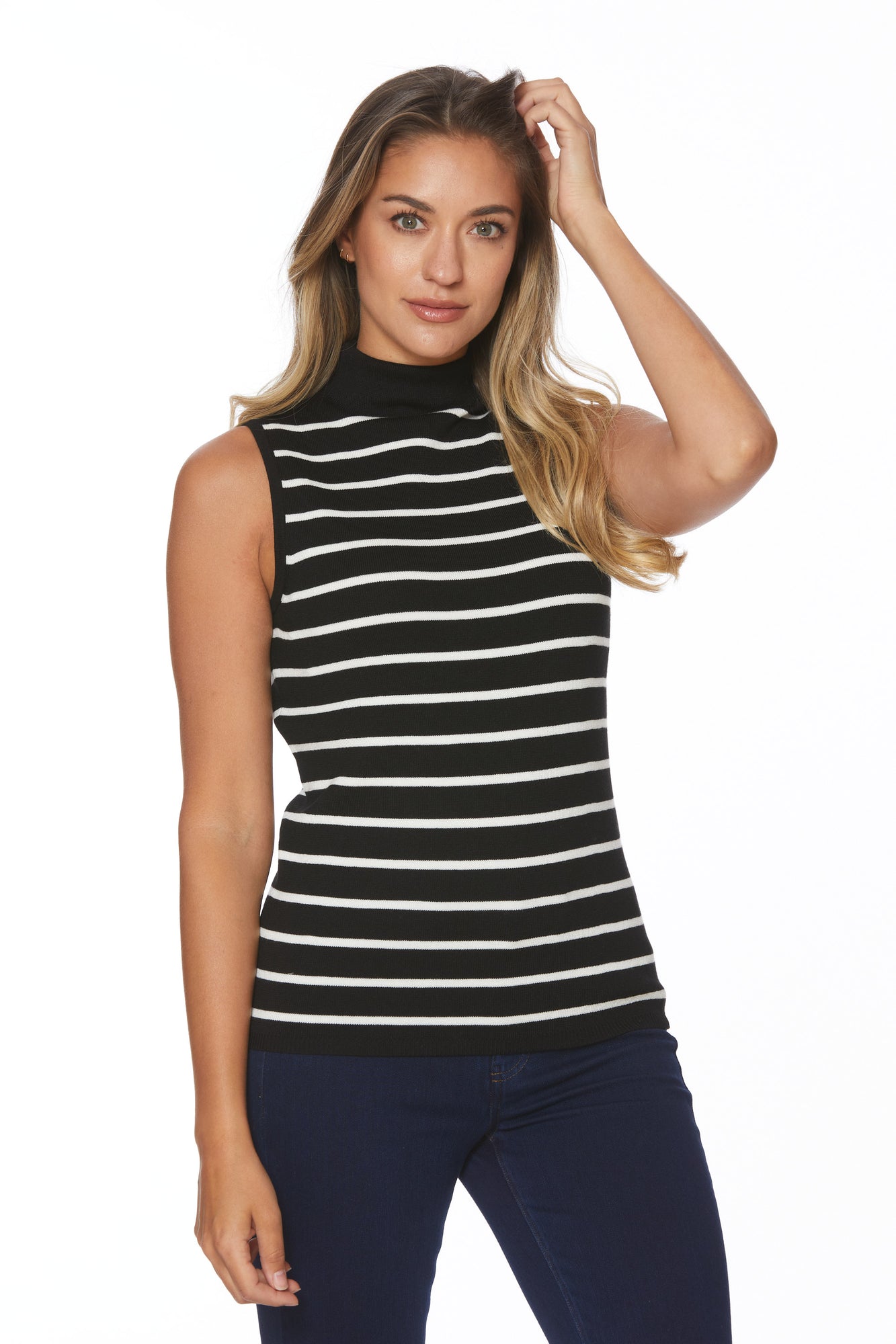 Upload image to gallery, Sleeveless striped Top 
