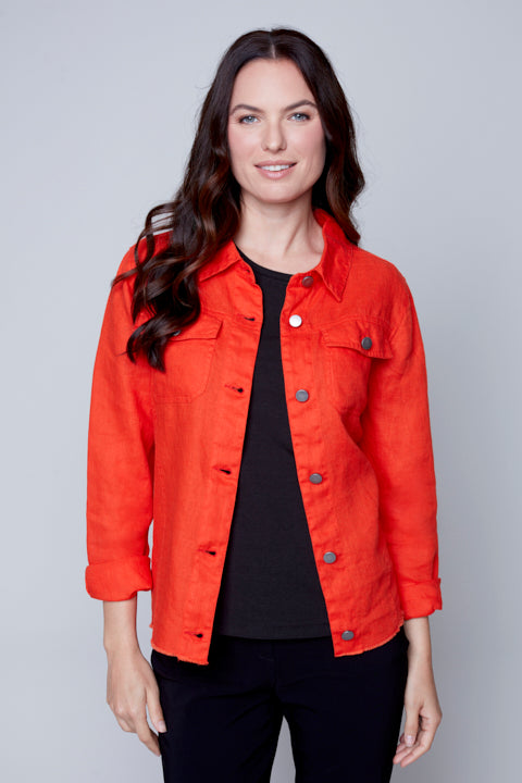 Veste-chemisier boutonnée - Carré Noir