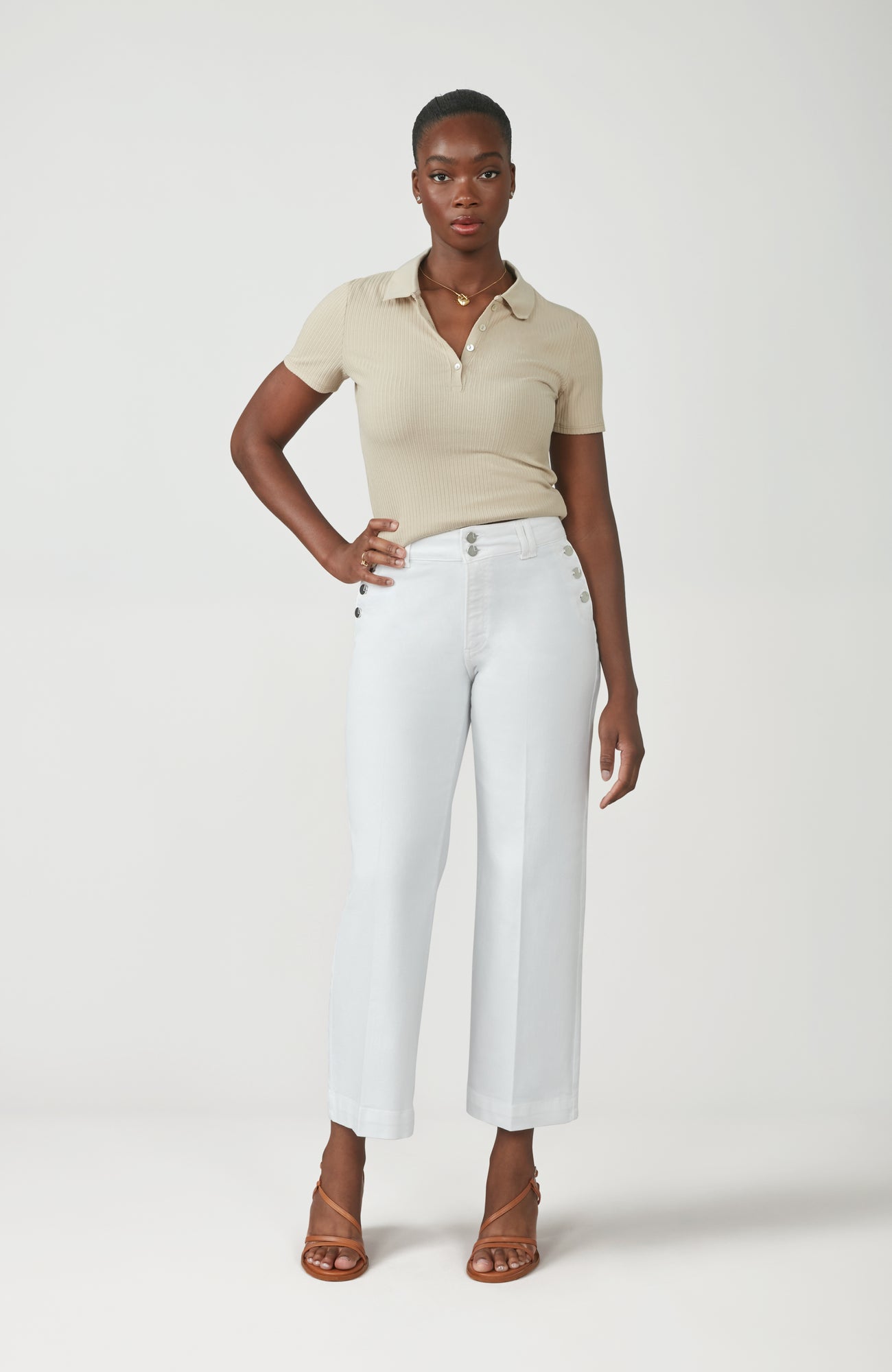 Upload image to gallery, High waisted jean pants with wide legs
