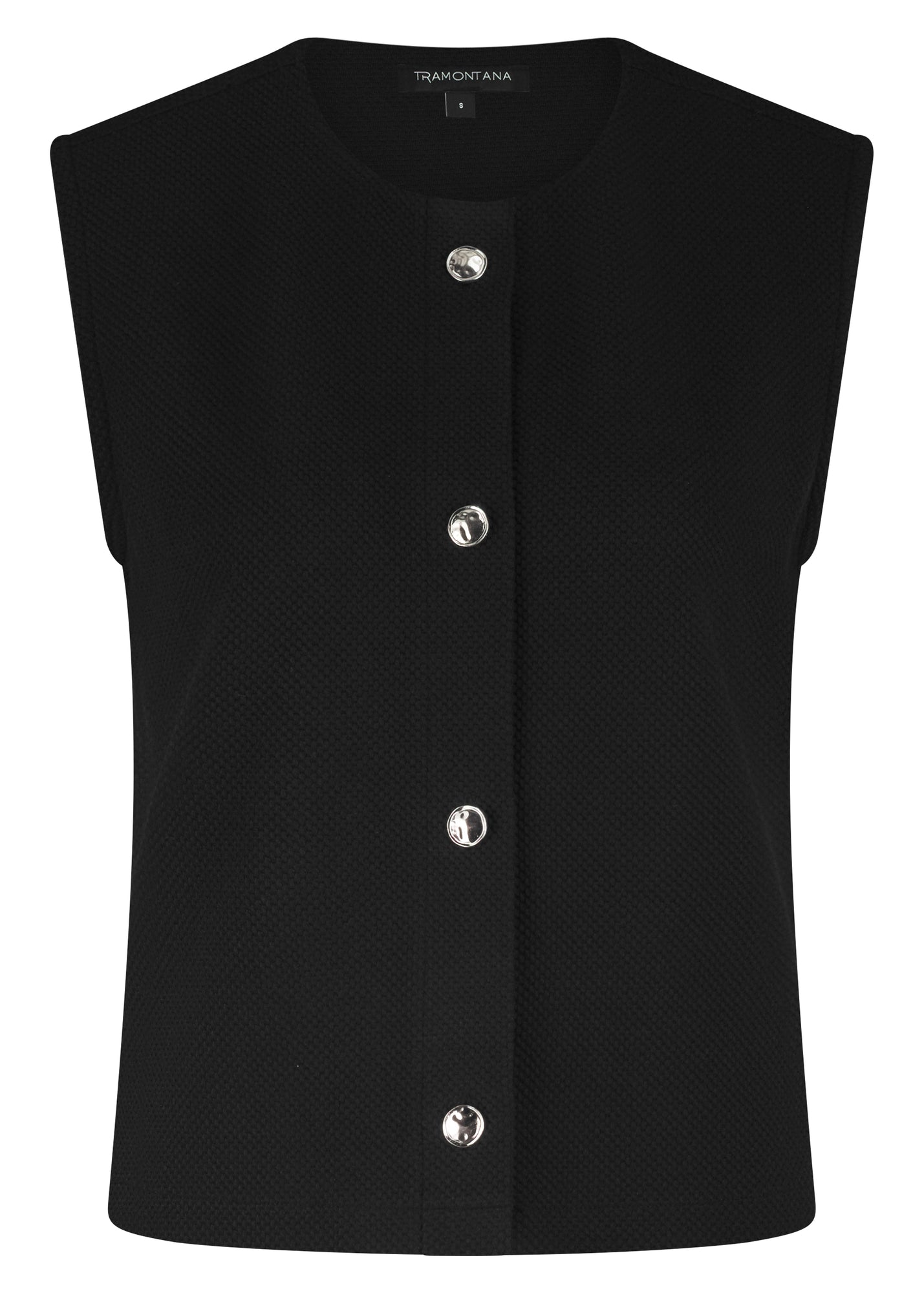 Upload image to gallery, Sleeveless knit buttoned cardigan - Tramontana
