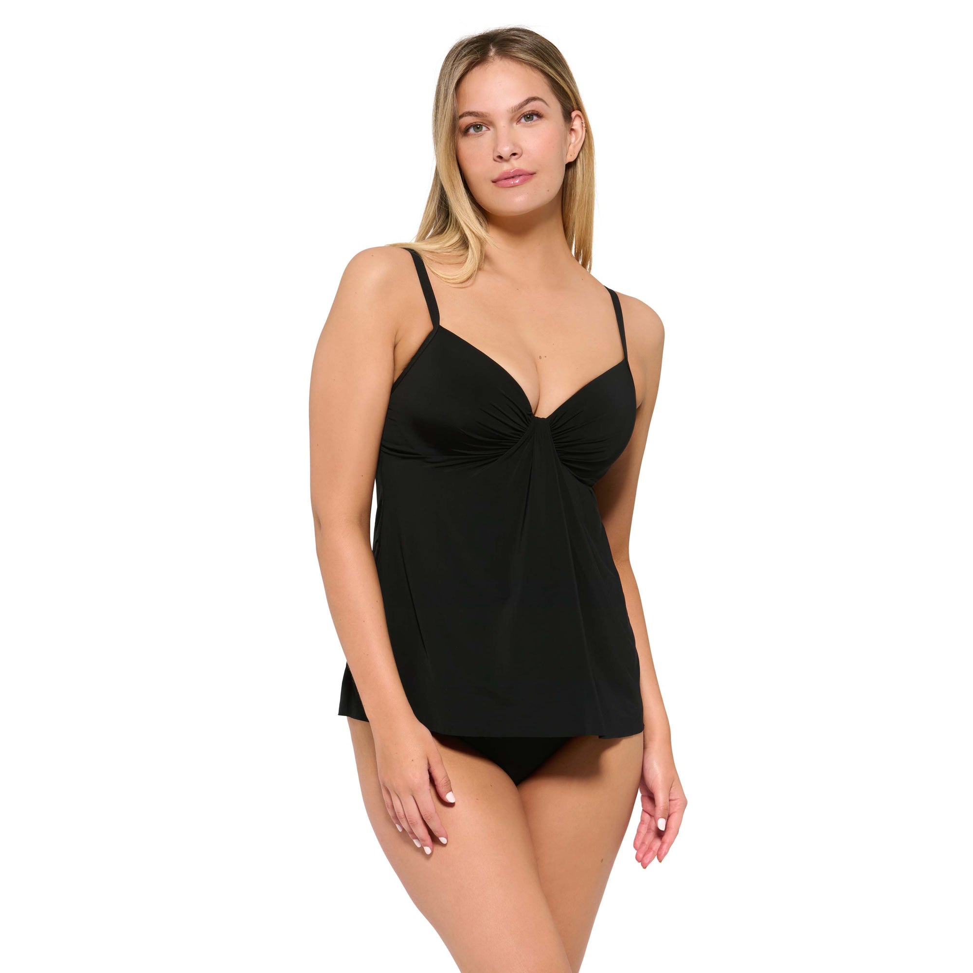 Charger l'image dans la galerie, Haut de maillot tankini push-up drapé à l'avant - séparé

