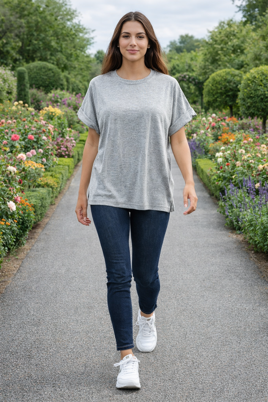 Upload image to gallery, Folded Batwing Sleeve Casual T-Shirt
