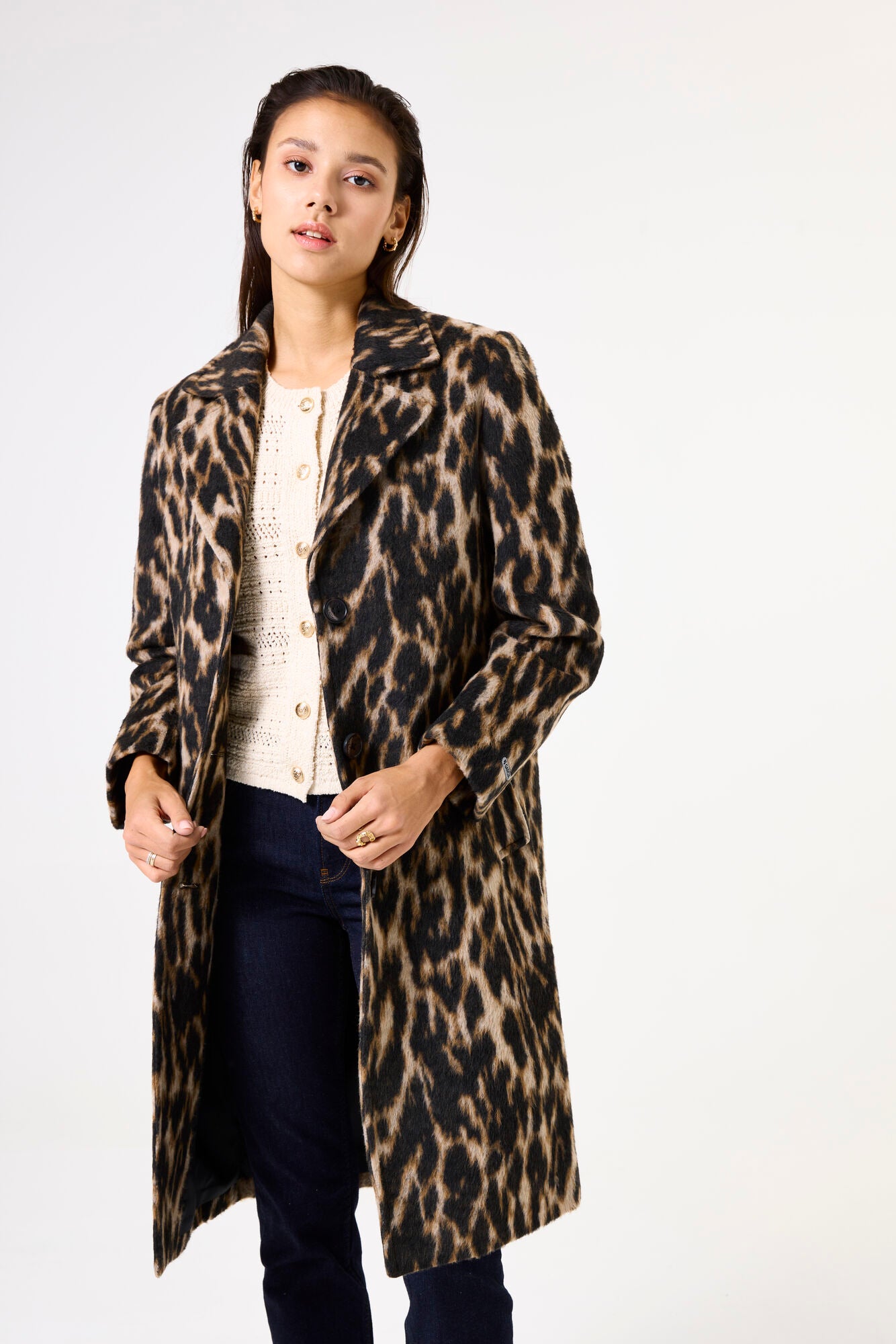 Load image in gallery, Classic leopard print coat - Garcia
