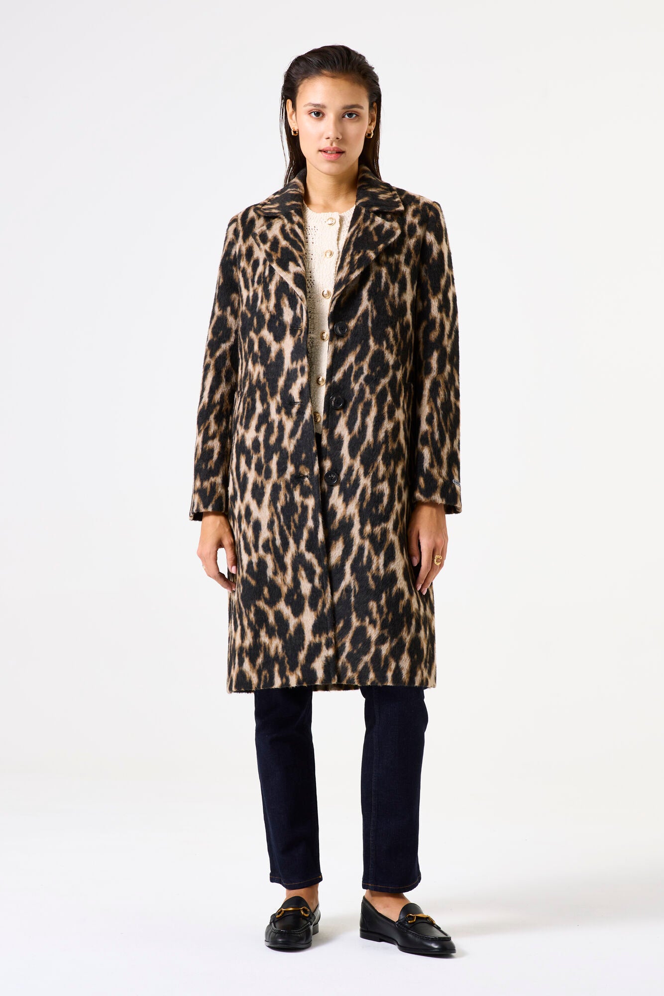 Load image in gallery, Classic leopard print coat - Garcia
