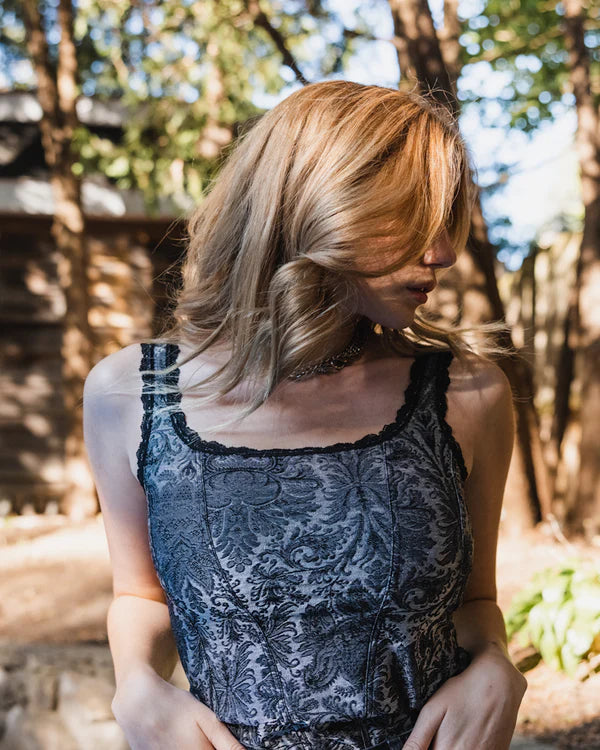 Charger l'image dans la galerie, Camisole corset en jacquard Florence
