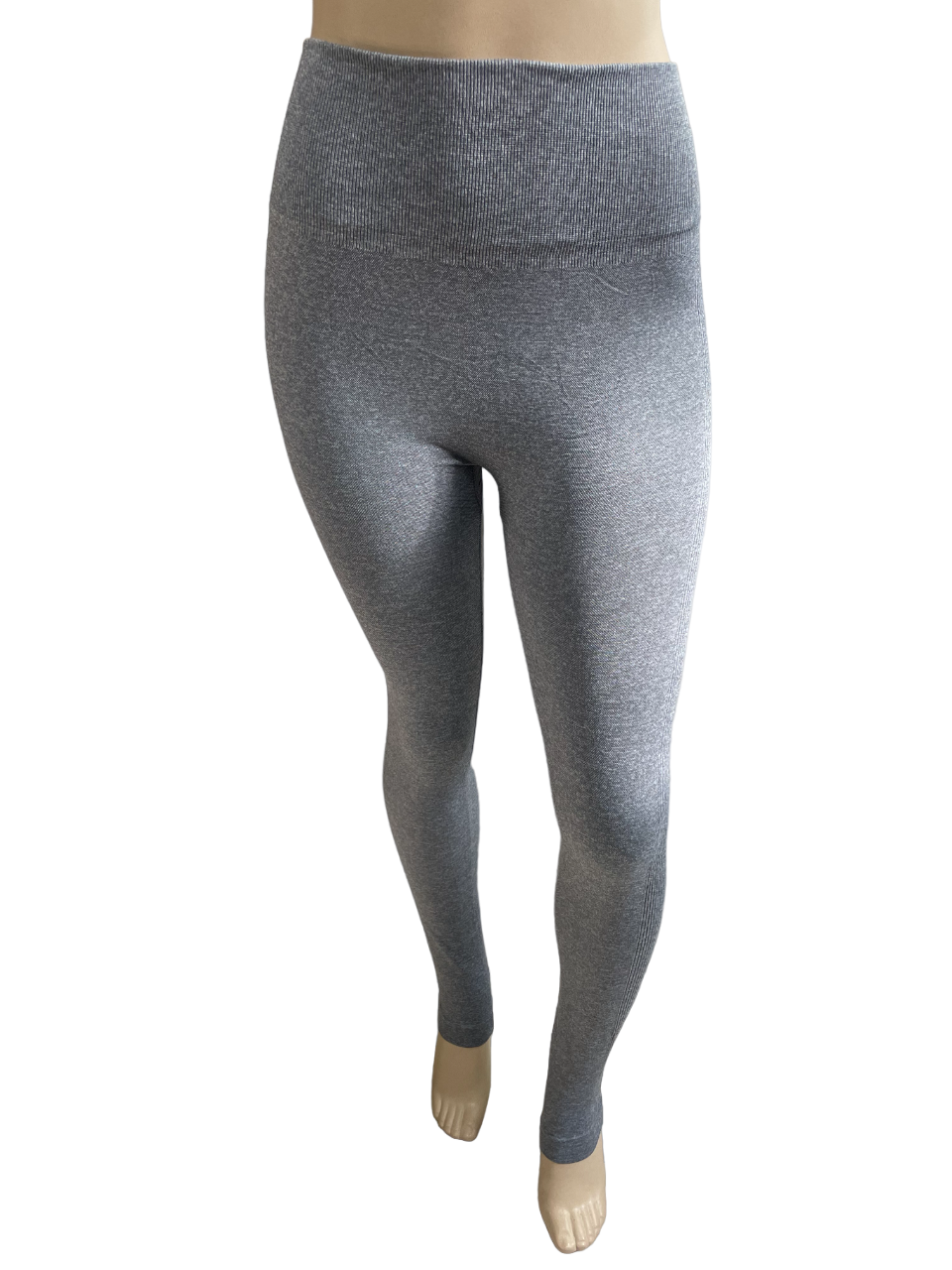 Charger l'image dans la galerie, Pantalon legging chiné à effet de rayures latérales
